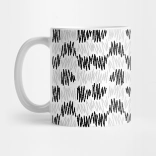 Black and white zig zags Mug